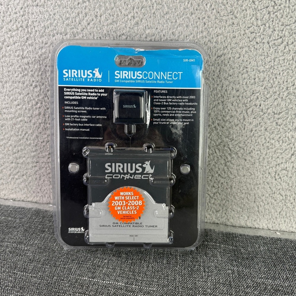 Sirius Connect SIR-GM1 Satellite Radio Tuner GM Compatible 2003-2008 Class-2 New